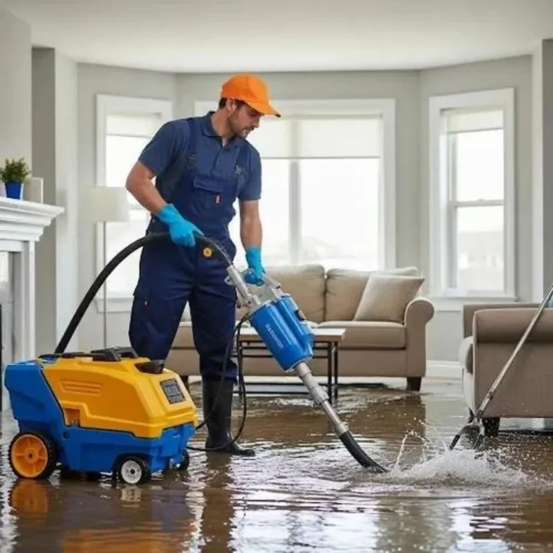 Water damage restoration assessment in a Glendale residential property with moisture detection equipment